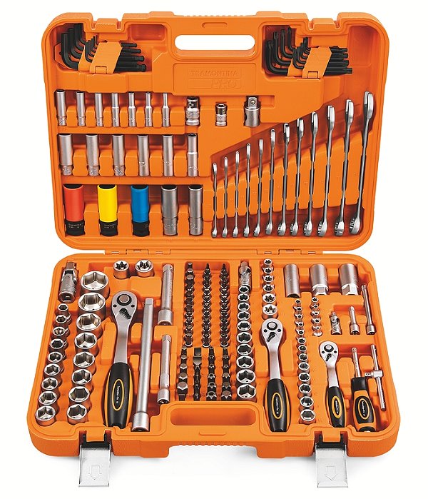 Kit de Ferramentas para Oficinas 176 peças Tramontina PRO com Maleta
