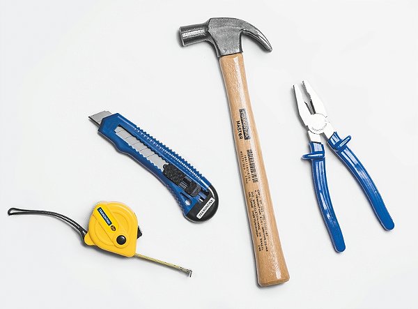 Kit de Ferramentas Tramontina com Martelo Estilete Alicate e Trena 4 peças