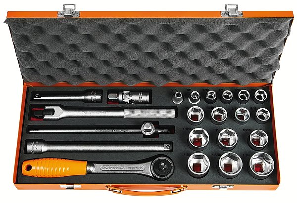 Maleta com Soquetes Sextavados e Acessórios 1/2" Polegadas - 22 Peças Tramontina PRO