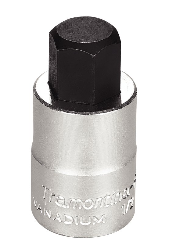 Soquete em Aço Cromo Vanádio Ponta Hexagonal 17 mm - Encaixe 1/2" Tramontina PRO