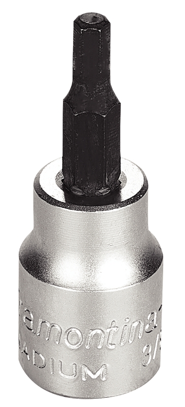 Soquete em Aço Cromo Vanádio Ponta Hexagonal 4 mm - Encaixe 3/8" Tramontina PRO