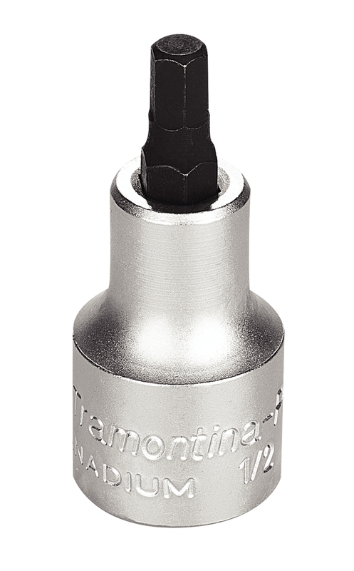 Soquete em Aço Cromo Vanádio Ponta Hexagonal 6 mm - Encaixe 1/2" Tramontina PRO