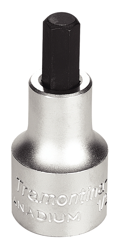 Soquete em Aço Cromo Vanádio Ponta Hexagonal 8 mm - Encaixe 1/2" Tramontina PRO