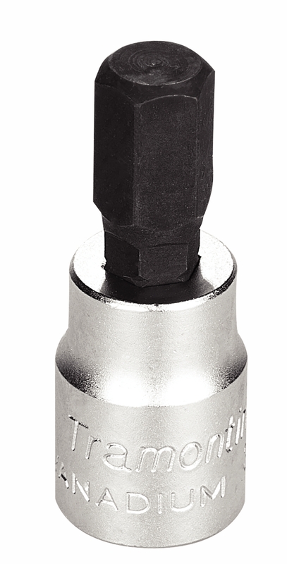 Soquete em Aço Cromo Vanádio Ponta Hexagonal 8 mm - Encaixe 3/8" Tramontina PRO