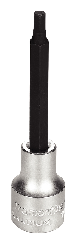 Soquete em Aço Cromo Vanádio Ponta Hexagonal Longa 5 mm - Encaixe 1/2" Tramontina PRO