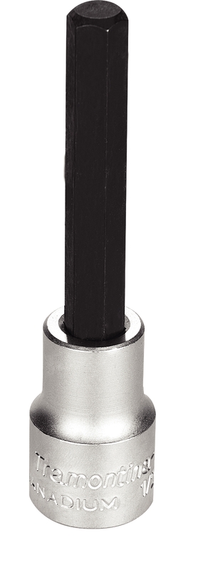 Soquete em Aço Cromo Vanádio Ponta Hexagonal Longa 8 mm - Encaixe 1/2" Tramontina PRO