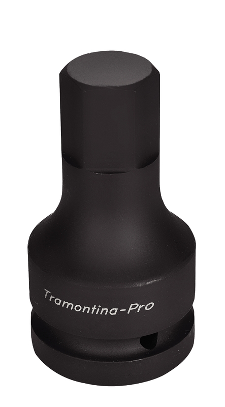 Soquete de Impacto Ponta Hexagonal em Aço Cromo Molibdênio 28 mm - Encaixe 1'' Tramontina PRO