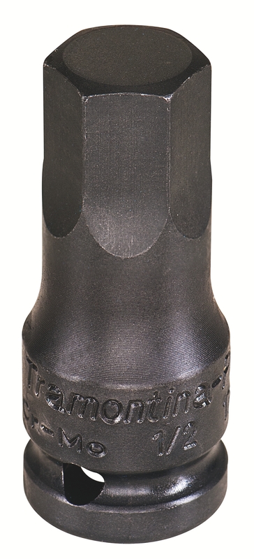 Soquete de Impacto Ponta Hexagopnal em Aço Cromo Molibdênio 4 mm - Encaixe 1/2'' Tramontina PRO