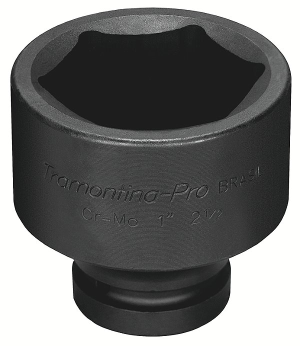Soquete de Impacto Sextavado em Aço Cromo Molibdênio 2.1/4" - Encaixe 1'' Tramontina PRO