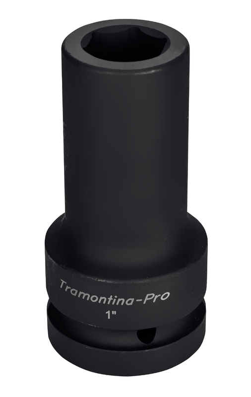 Soquete de Impacto Sextavado Longo em Aço Cromo Molibdênio 24 mm - Encaixe 1'' Tramontina PRO