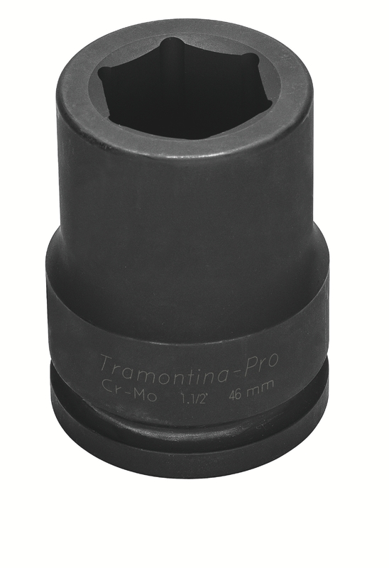 Soquete de Impacto Sextavado Longo em Aço Cromo Molibdênio 41 mm - Encaixe 1.1/2'' Tramontina PRO
