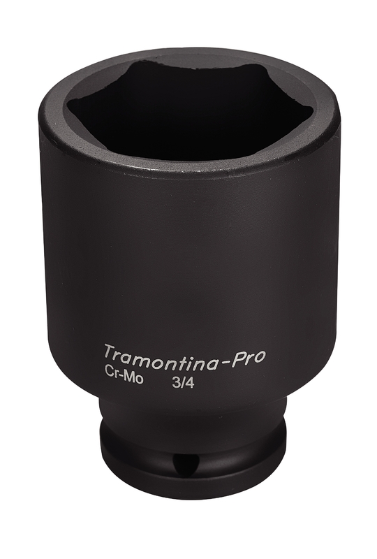 Soquete de Impacto Sextavado Longo em Aço Cromo Molibdênio 46 mm - Encaixe 3/4'' Tramontina PRO