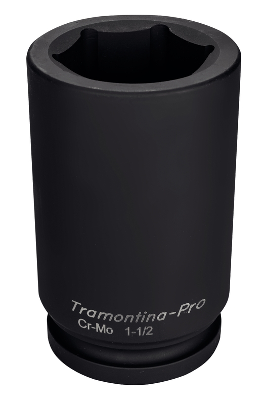 Soquete de Impacto Sextavado Longo em Aço Cromo Molibdênio 60 mm - Encaixe 1.1/2'' Tramontina PRO
