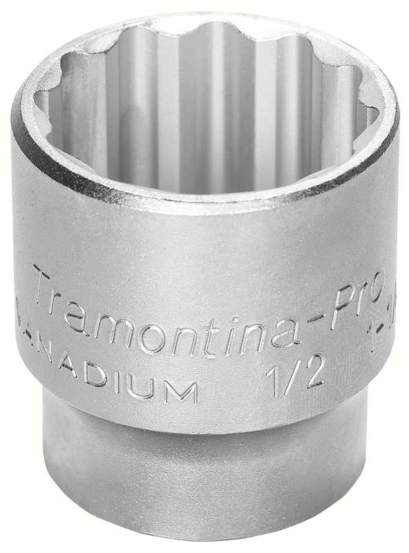 Soquete Estriado em Aço Cromo Vanádio 1.1/4" - Encaixe 1/2" Tramontina PRO