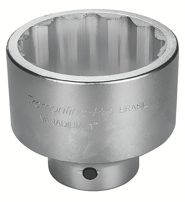 Soquete estriado em aço cromo vanádio 3.1/8" - Encaixe 1" - Tramontina