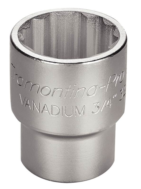 Soquete Estriado em Aço Cromo Vanádio 34 mm - Encaixe 3/4" Tramontina PRO