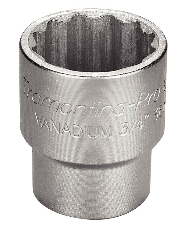 Soquete Estriado em Aço Cromo Vanádio 38 mm - Encaixe 3/4" Tramontina PRO