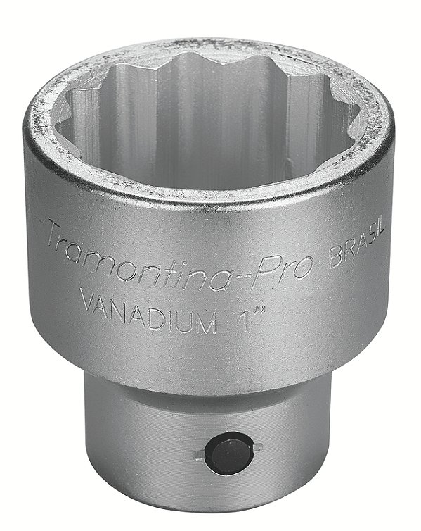 Soquete Estriado em Aço Cromo Vanádio 55 mm - Encaixe 1" Tramontina PRO