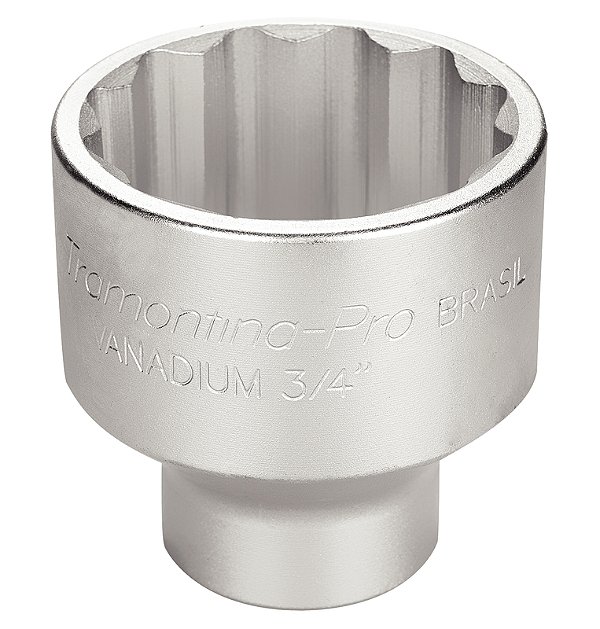Soquete Estriado em Aço Cromo Vanádio 60 mm - Encaixe 3/4" Tramontina PRO