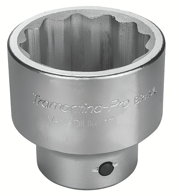 Soquete Estriado em Aço Cromo Vanádio 65 mm - Encaixe 1" Tramontina PRO