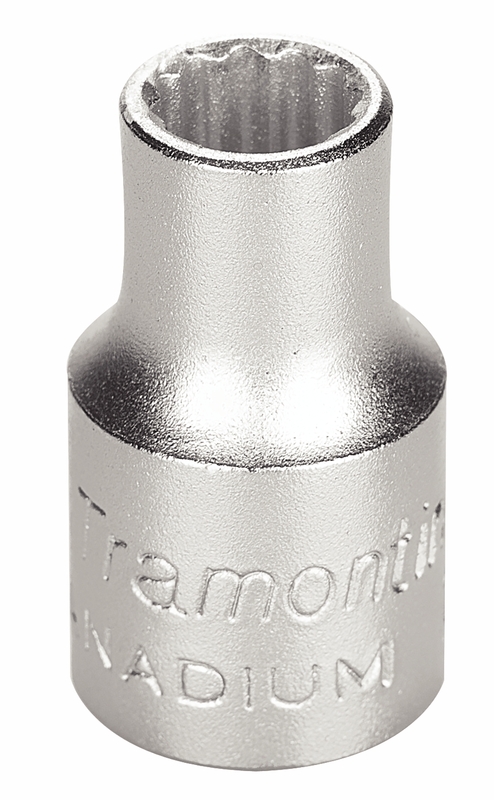 Soquete Estriado em Aço Cromo Vanádio 7 mm - Encaixe 3/8" Tramontina PRO