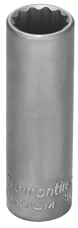 Soquete Estriado Longo em Aço Cromo Vanádio 10 mm - Encaixe 3/8" Tramontina PRO