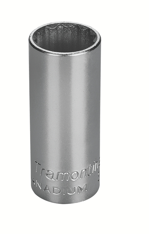 Soquete Estriado Longo em Aço Cromo Vanádio 21 mm - Encaixe 3/8" Tramontina PRO