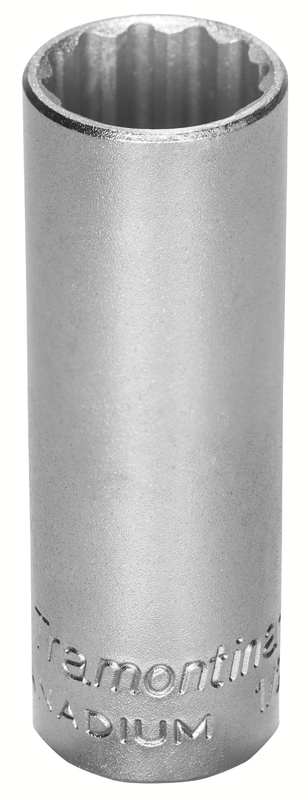 Soquete Estriado Longo em Aço Cromo Vanádio 7/8" - Encaixe 1/2" Tramontina PRO