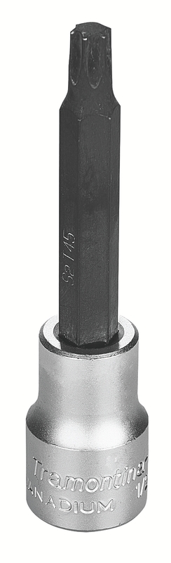 Soquete em Aço Cromo Vanádio Ponta Trafix Longa T45 - Encaixe 1/2" Tramontina PRO