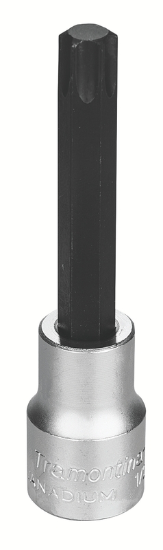 Soquete Longo em Aço Cromo Vanádio Ponta Trafix T55 - Encaixe 1/2" Tramontina PRO