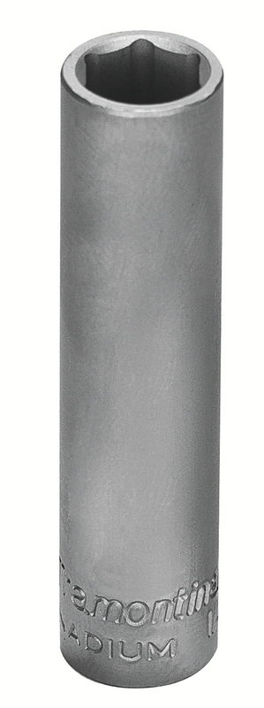 Soquete Sextavado Longo em Aço Cromo Vanádio 7/16" - Encaixe 1/4"  Tramontina PRO