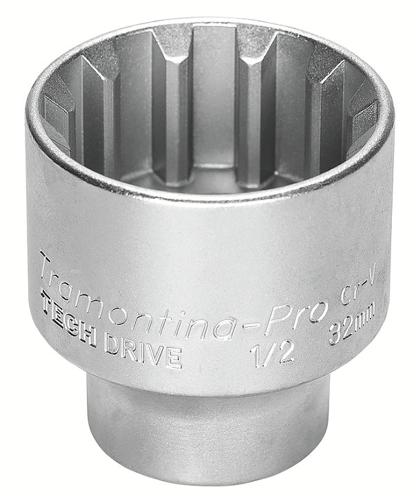 Soquete Techdrive em Aço Cromo Vanádio 12 mm - Encaixe 1/2" Tramontina PRO