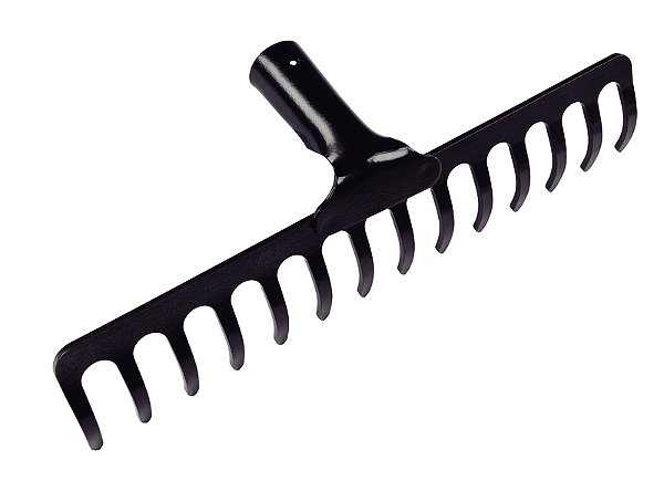 Ancinho Curvo Metálico Pesado Tramontina 14 Dentes sem Cabo