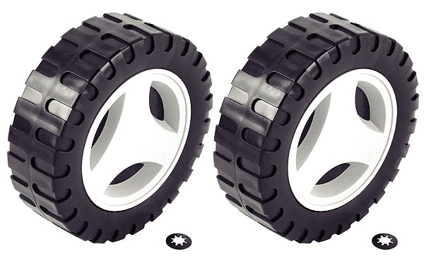 Roda Menor Ø 140 mm e Calota Plástica Tramontina (2 un.) para Cortador de Grama CE35M2 e CE35P