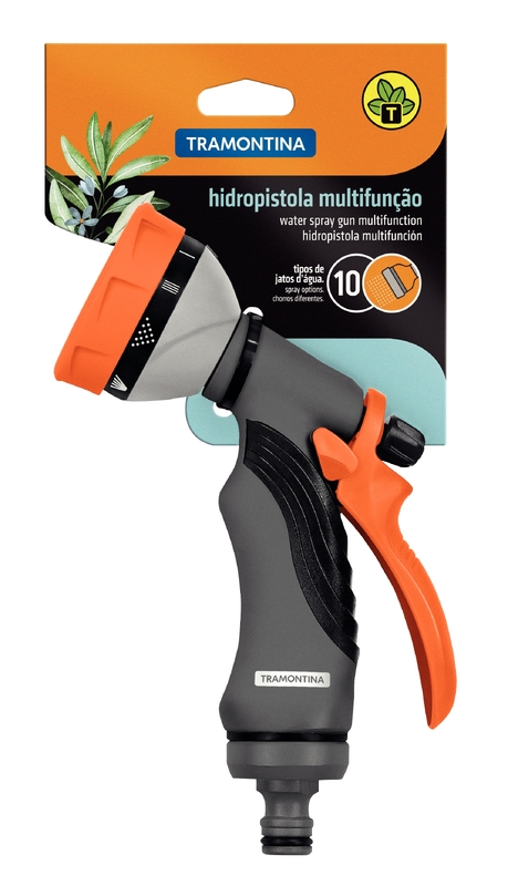 Hidropistola 10 tipos de jato para Engate Rápido Tramontina Multifunção