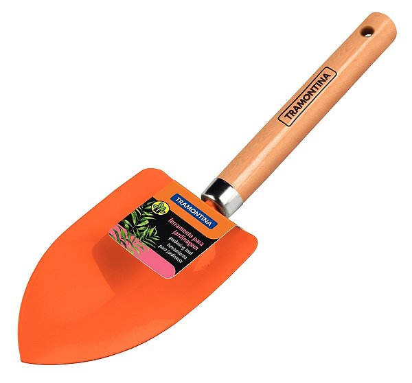 Pazinha Larga Metálica para Jardinagem Tramontina com Cabo de Madeira