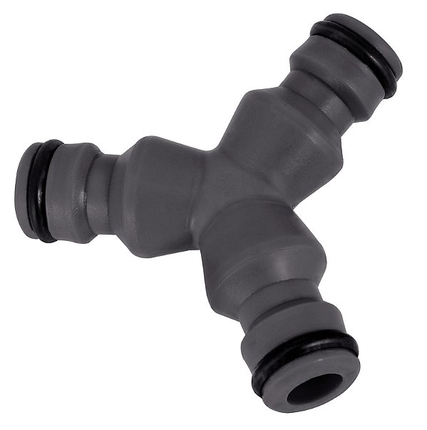 Derivação Y em Plástico Tramontina para 3 Engates Rápidos para Mangueiras 1/2" 5/8" e 3/4"