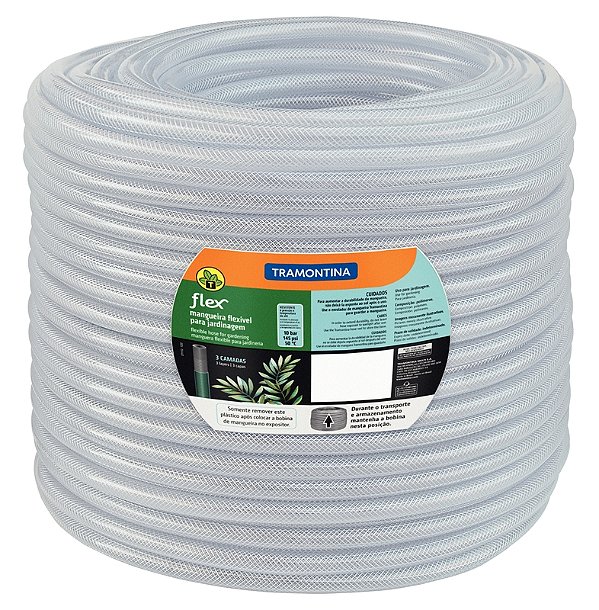Mangueira Flex Tramontina Transparente em PVC 3 Camadas 200 m
