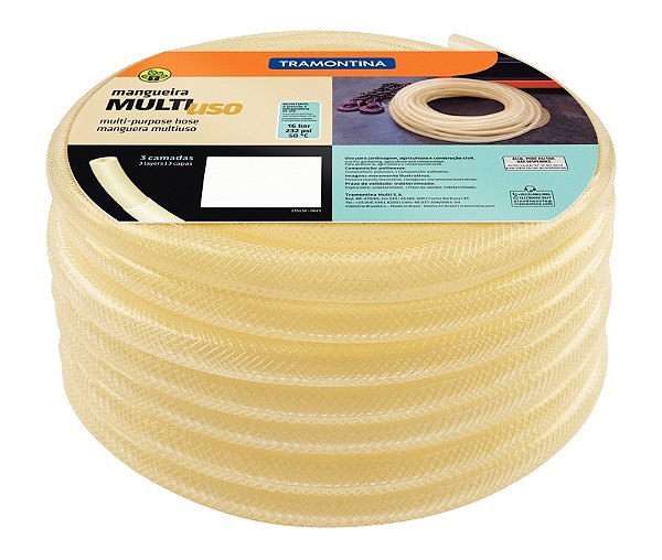 Mangueira Multiuso Tramontina 3/8" x 3 mm em PVC 3 Camadas 50 m