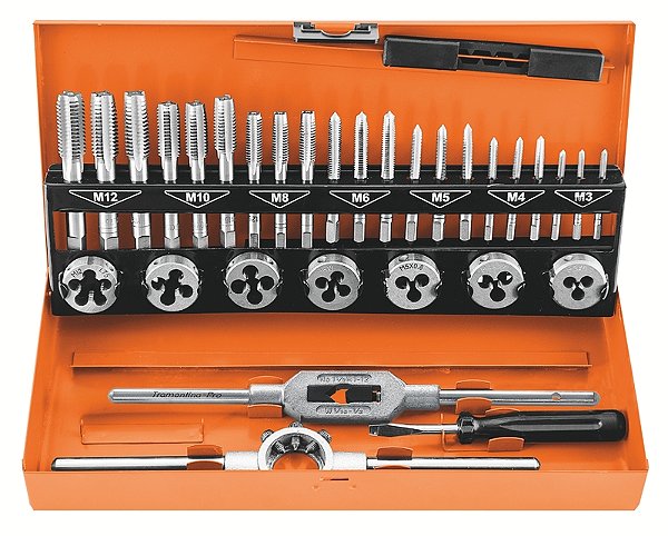 Jogo de Machos e Cossinetes 32 peças Tramontina PRO