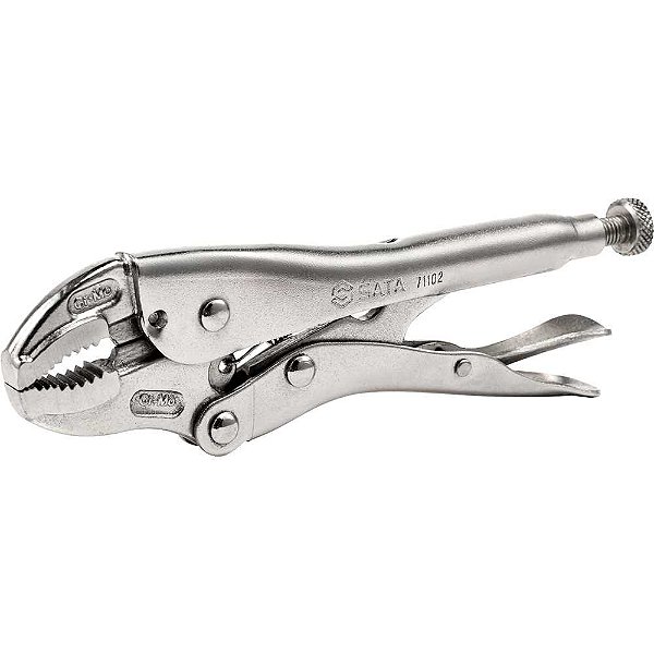 Alicate de pressão mordente curvo 10" aço cromo molibdênio ST71103ST SATA