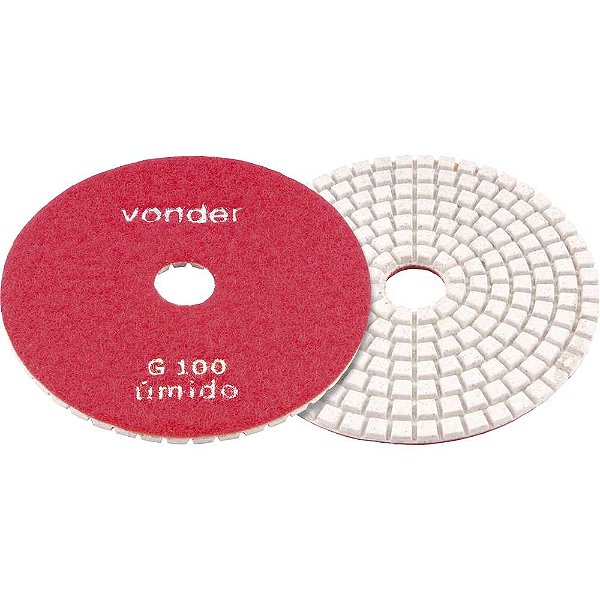 Disco de lixa diamantado com costado em pluma 4" grão 100 VONDER