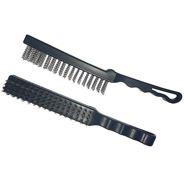 Escova manual inox com cabo plástico,16 X 4 com fio 0,40mm uso geral 1777/4 ABRASFER