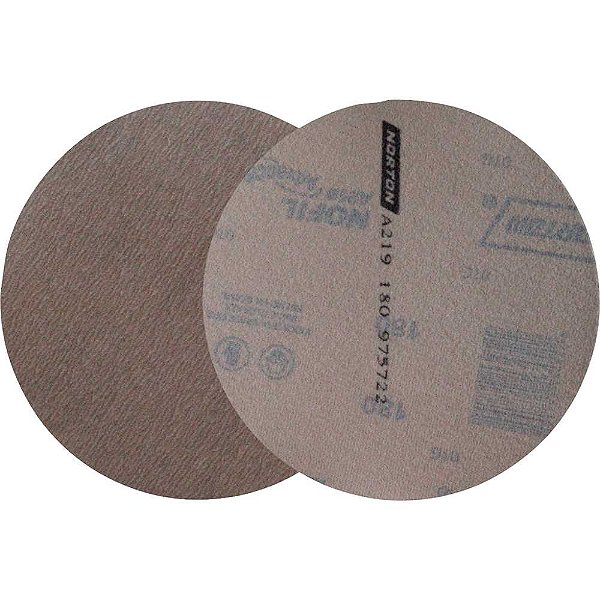 Disco de lixa com fixa fácil 152mm grão 180 A219 sem furos 05539503028 NORTON