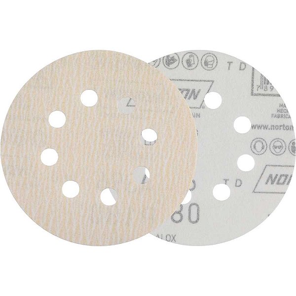 Disco de lixa 5" P 180 A396 NORTON - 50 unidades