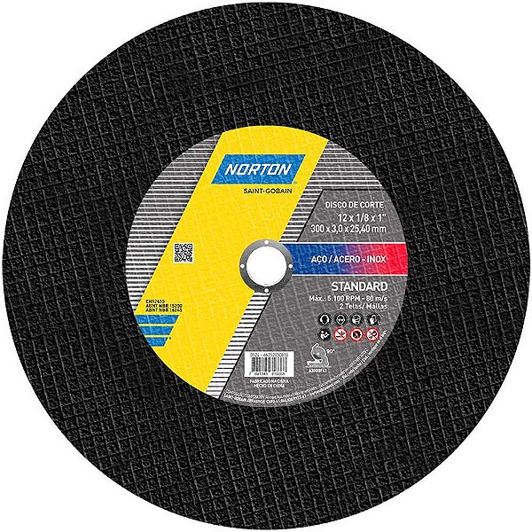 Disco de corte STANDART 300mm x 3,2mm x 25,4mm 66252850818 NORTON