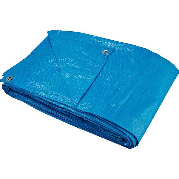 Lona de polietileno azul 4m x 4m 100 micra VONDER LEVE