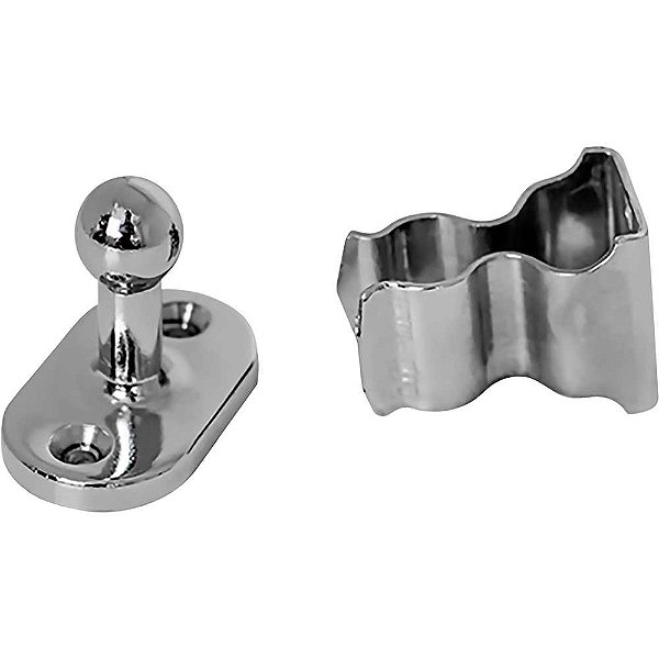 Fixador de porta de pressão para piso niquelado 95844 SILVANA