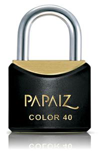 Cadeado de latão corpo plastificado 30mm Preto PAPAIZ