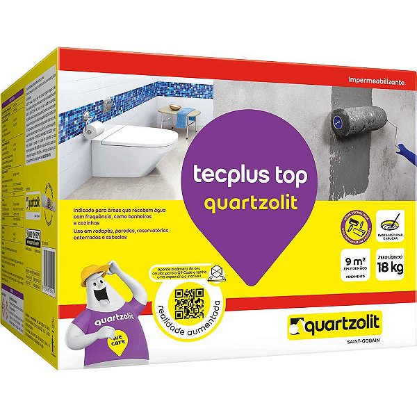 Impermeabilizante para concreto e argamassa tecplus top 33223.09.34.051 QUARTZOLIT